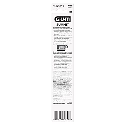 GUM Summit+ ergonomic handle for comfortable, precise brushing.
