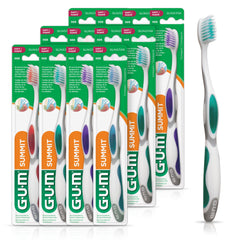 GUM Summit+ ultra-fine bristles reach deep between teeth for thorough cleaning.