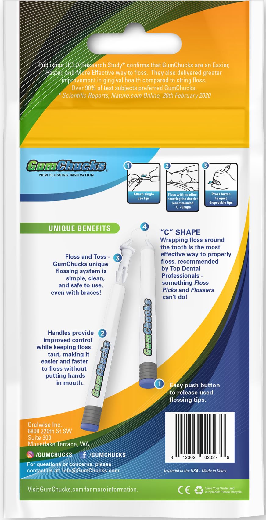 GumChucks fast flossing in under two minutes for a daily routine