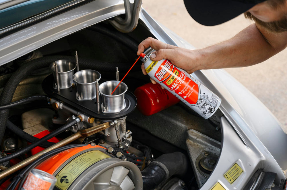 Gumout improves starting by removing varnish and gum.