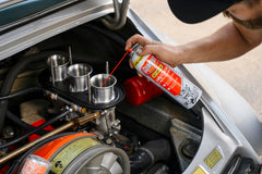 Gumout improves starting by removing varnish and gum.