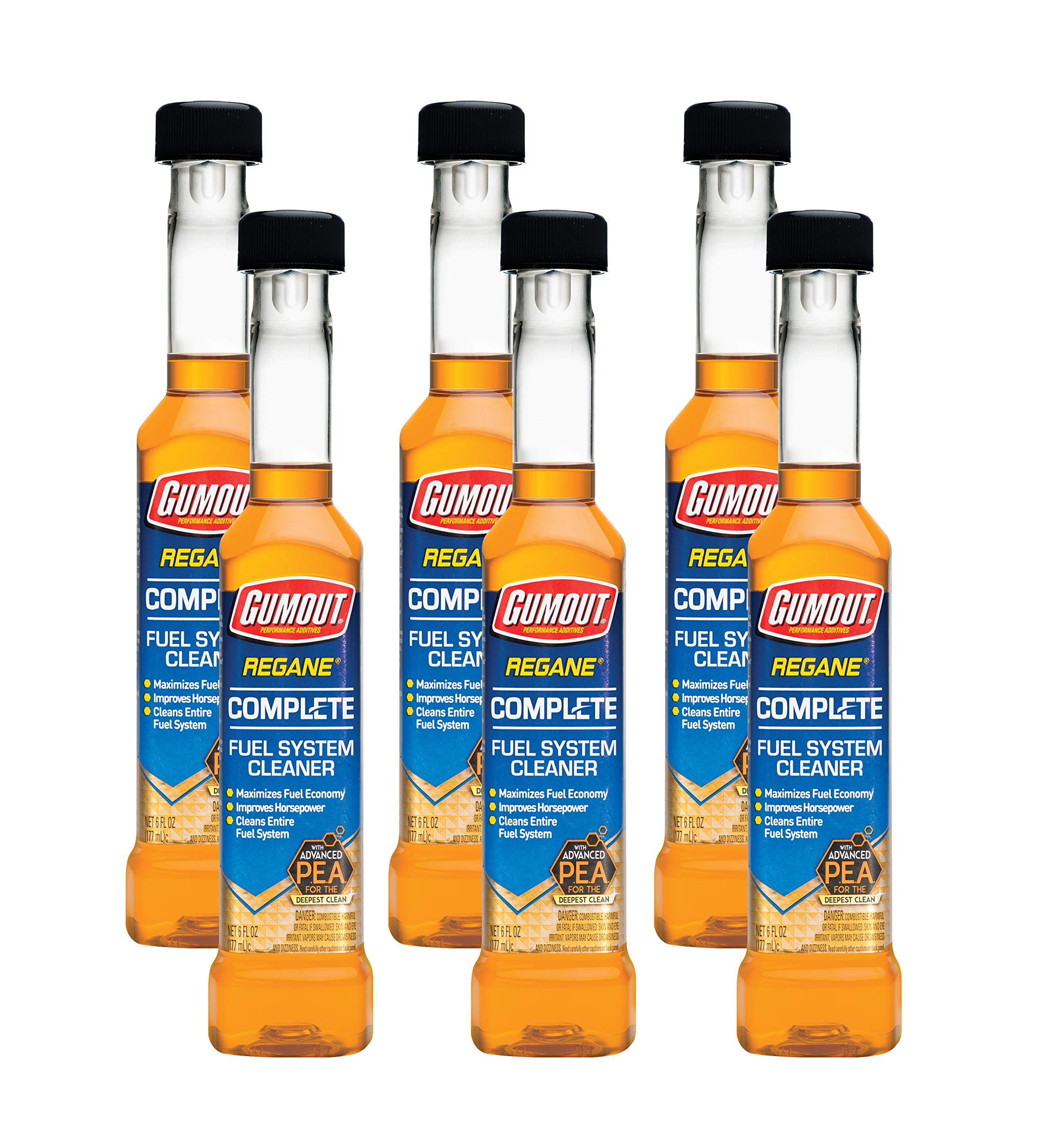Gumout Regane bottle pour to improve fuel system cleanliness and efficiency.