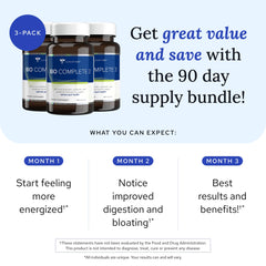 Gundry MD Bio Complete 3 capsules closeup highlights probiotic and prebiotic blend for gut support