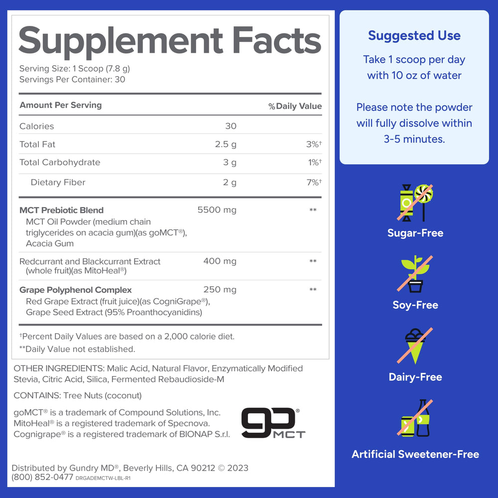 Gundry MD MCT Wellness Powder serving in keto-friendly routine scenarios.