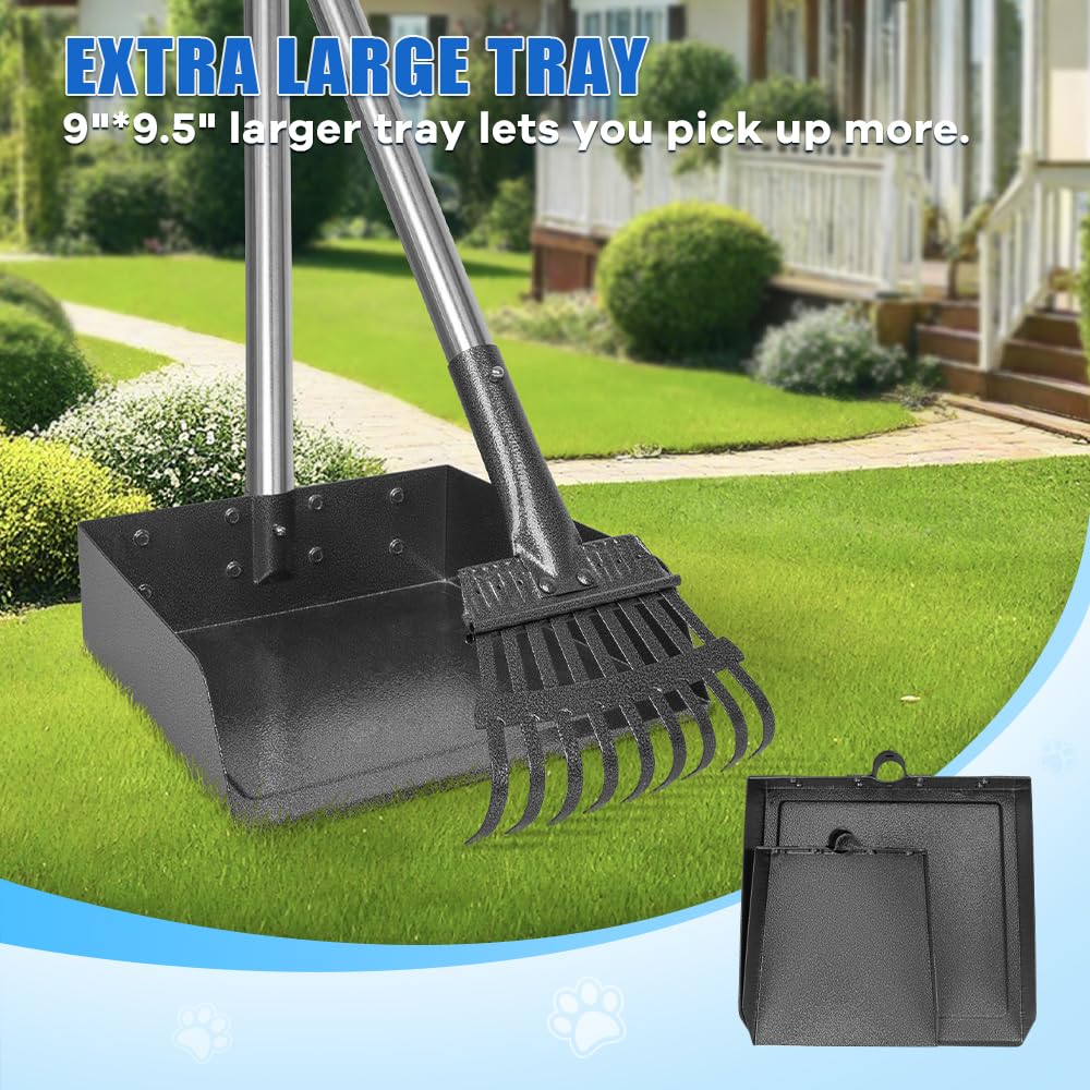 GUOOUG pooper scooper stainless steel body for durability