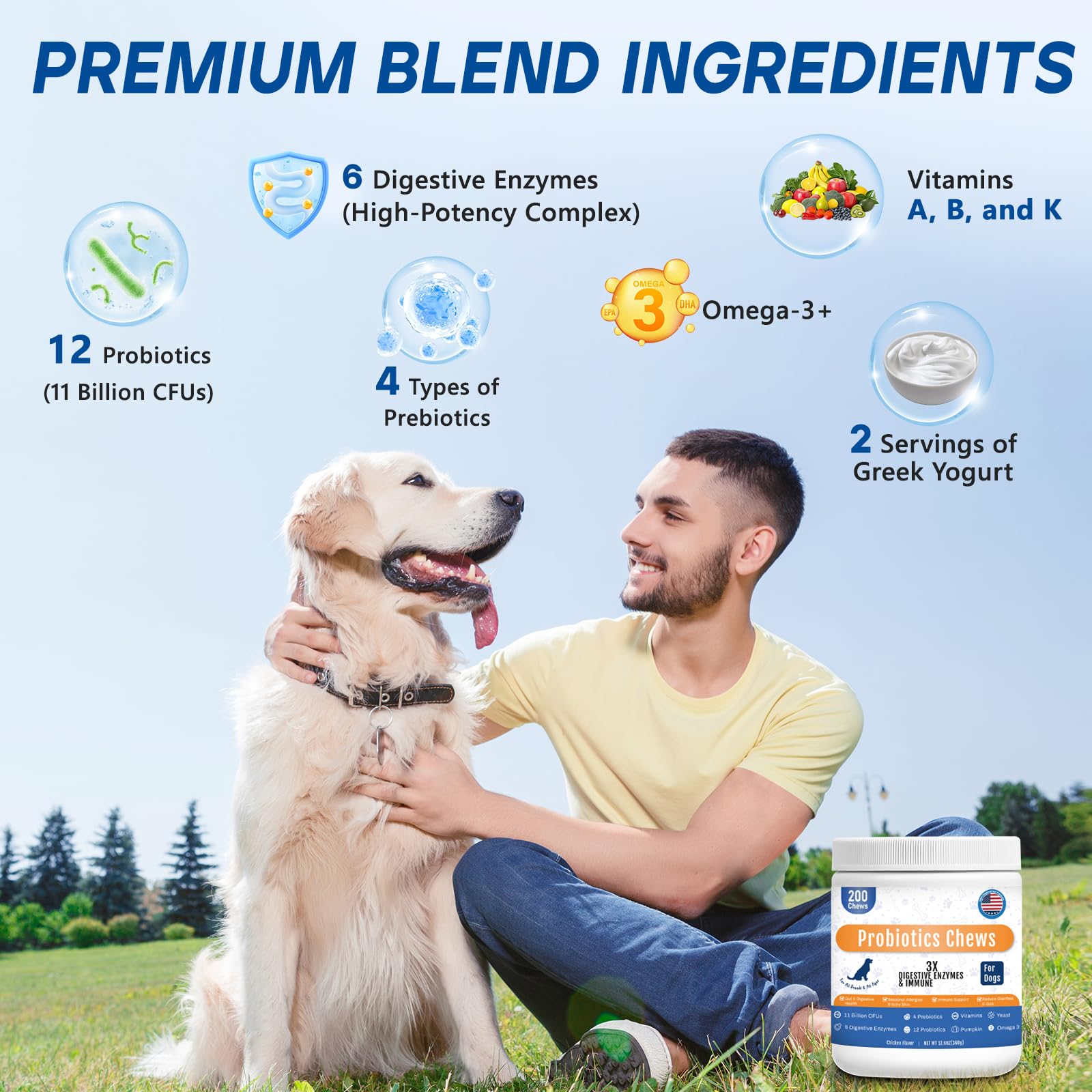 GuruAmi dog probiotic chews close-up shows tasty daily treat supporting digestion