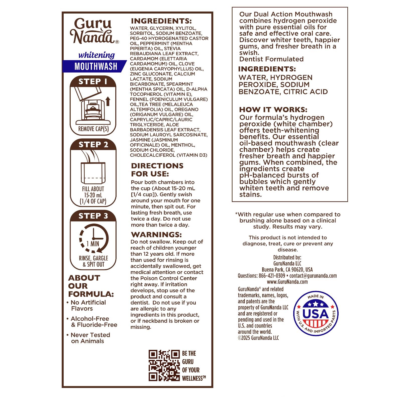 Baking soda aiding pH balance in GuruNanda mouthwash