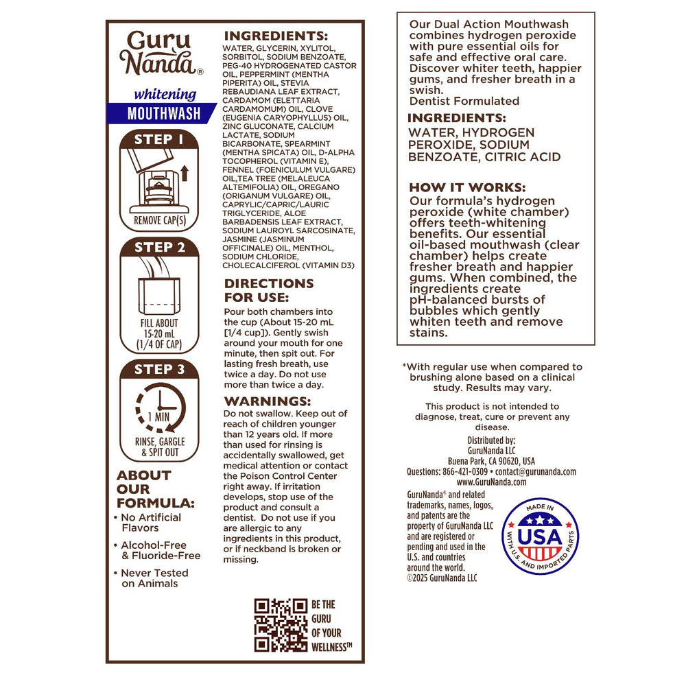 Baking soda aiding pH balance in GuruNanda mouthwash