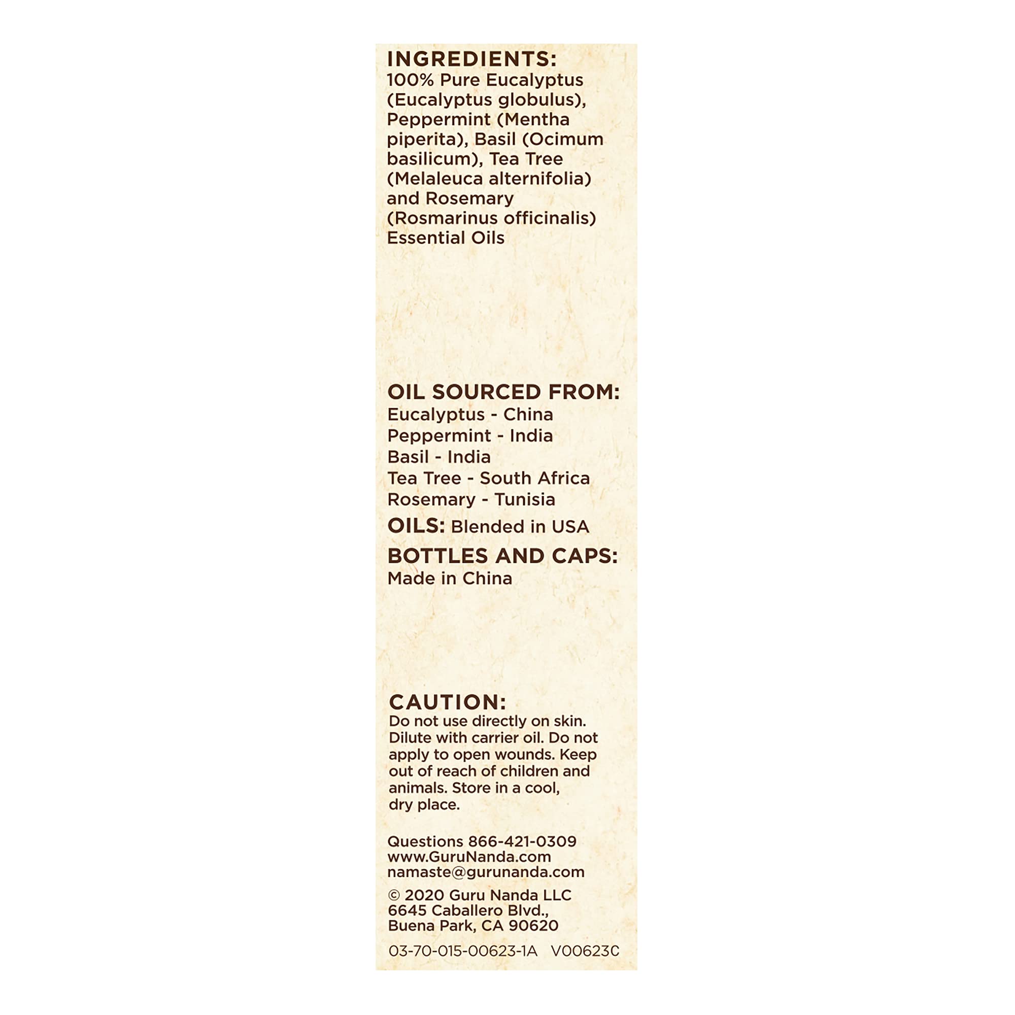 GuruNanda Breathe Easy pure aroma ready for diffuser or humidifier.