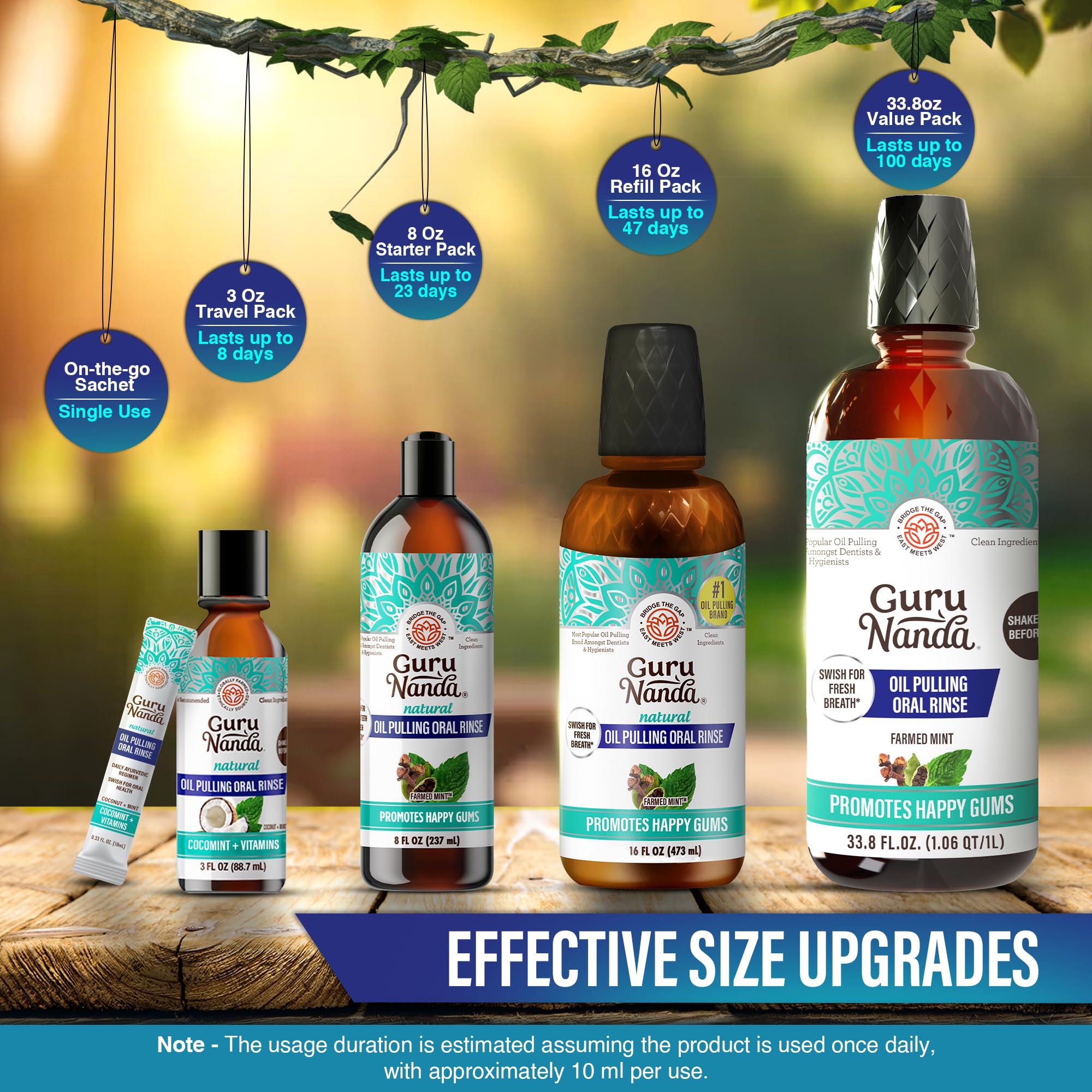 GuruNanda CocoMint image suggesting up to 12 hours of fresh breath.