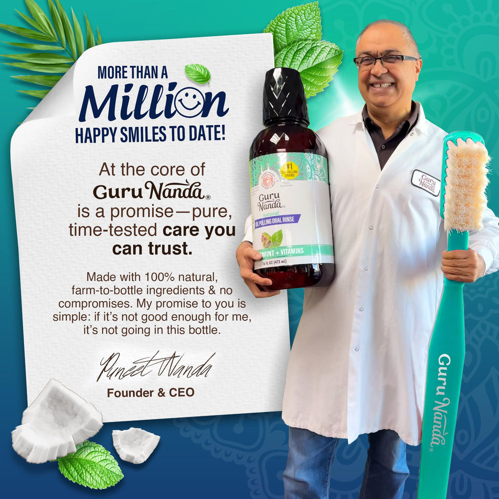 GuruNanda CocoMint mint aroma imagery conveying a refreshing sensory experience.