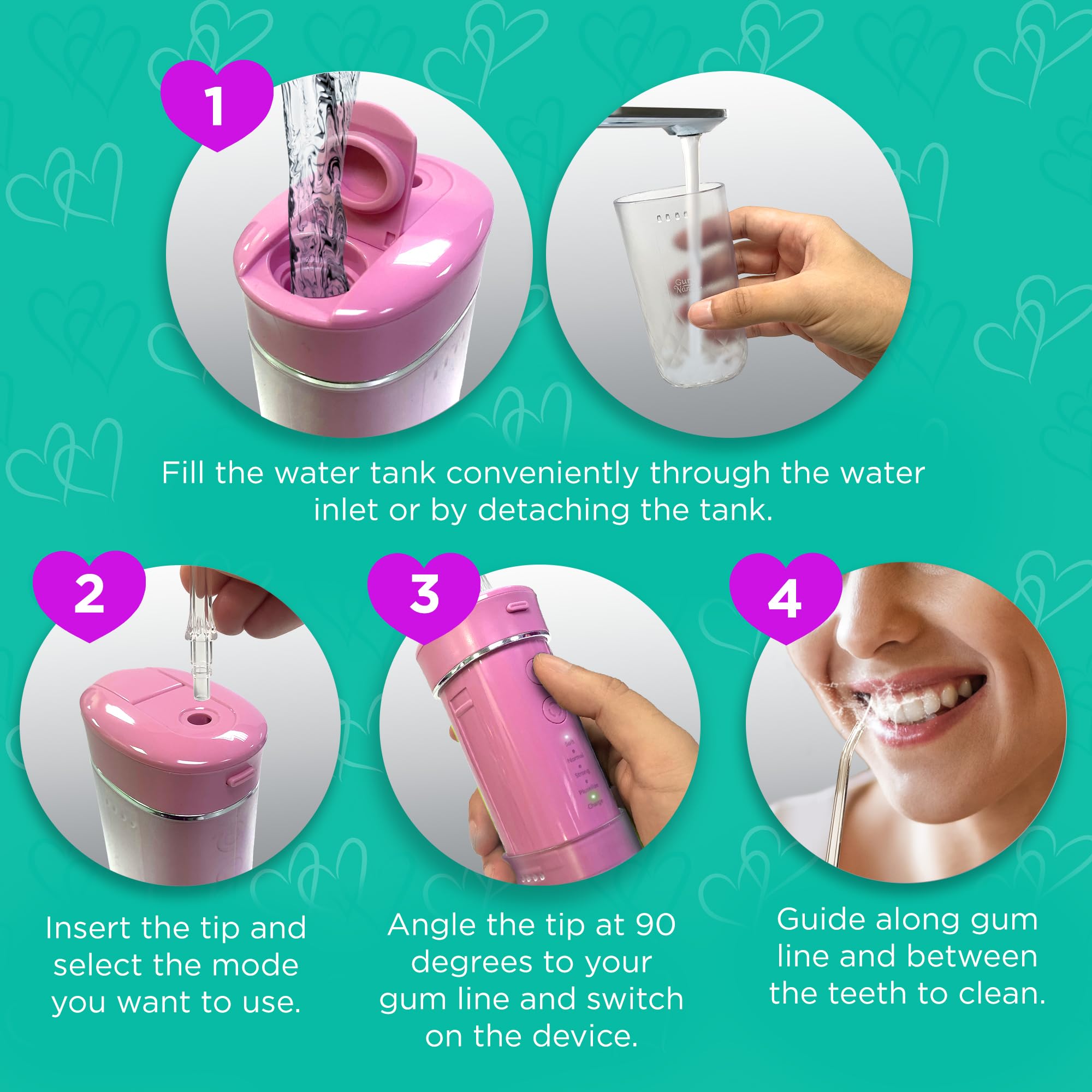 GuruNanda veneer-friendly mini flosser suitable for veneers