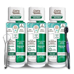 GuruNanda Breath Harmonizer bottle with dual-barrel design for lasting freshness.