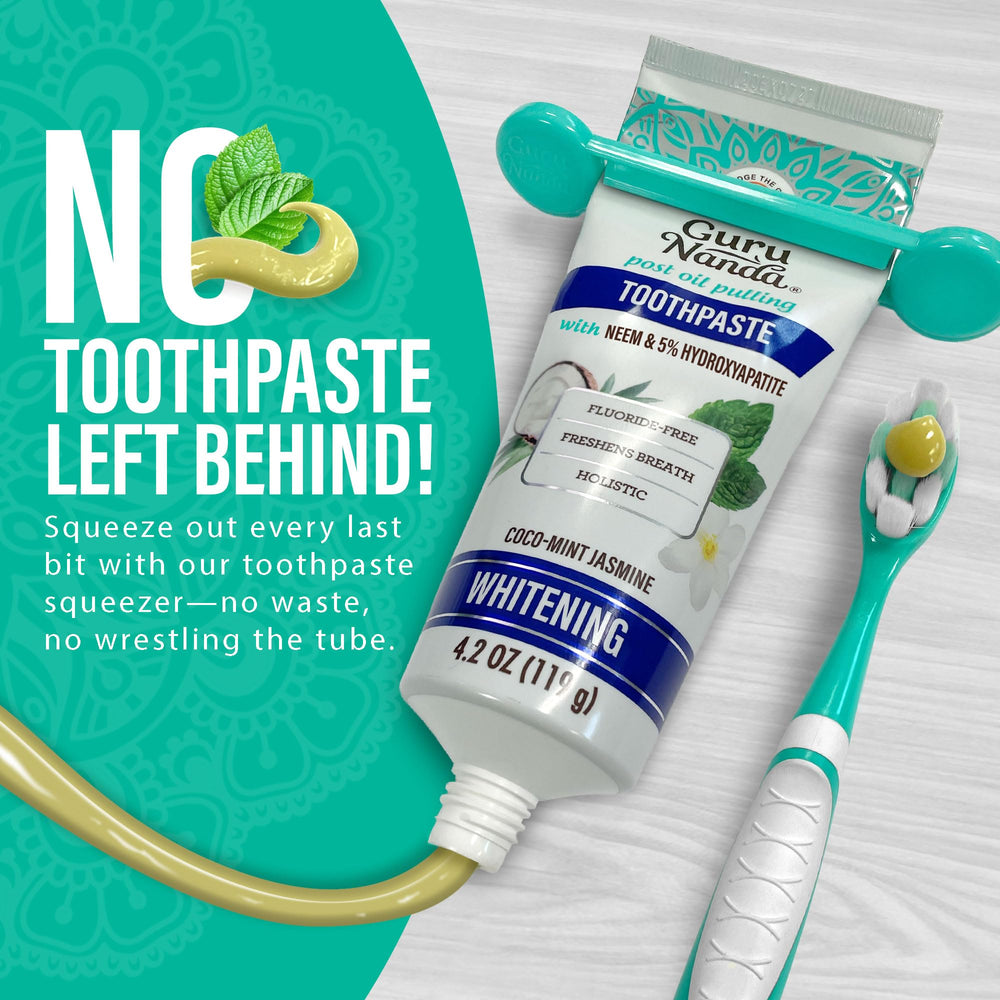 GuruNanda fluoride-free formula supports gentle remineralization and enamel care.