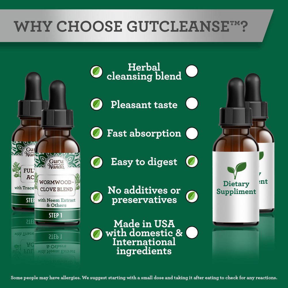 GuruNanda Gutcleanse kit pour into water highlighting easy ingestion.