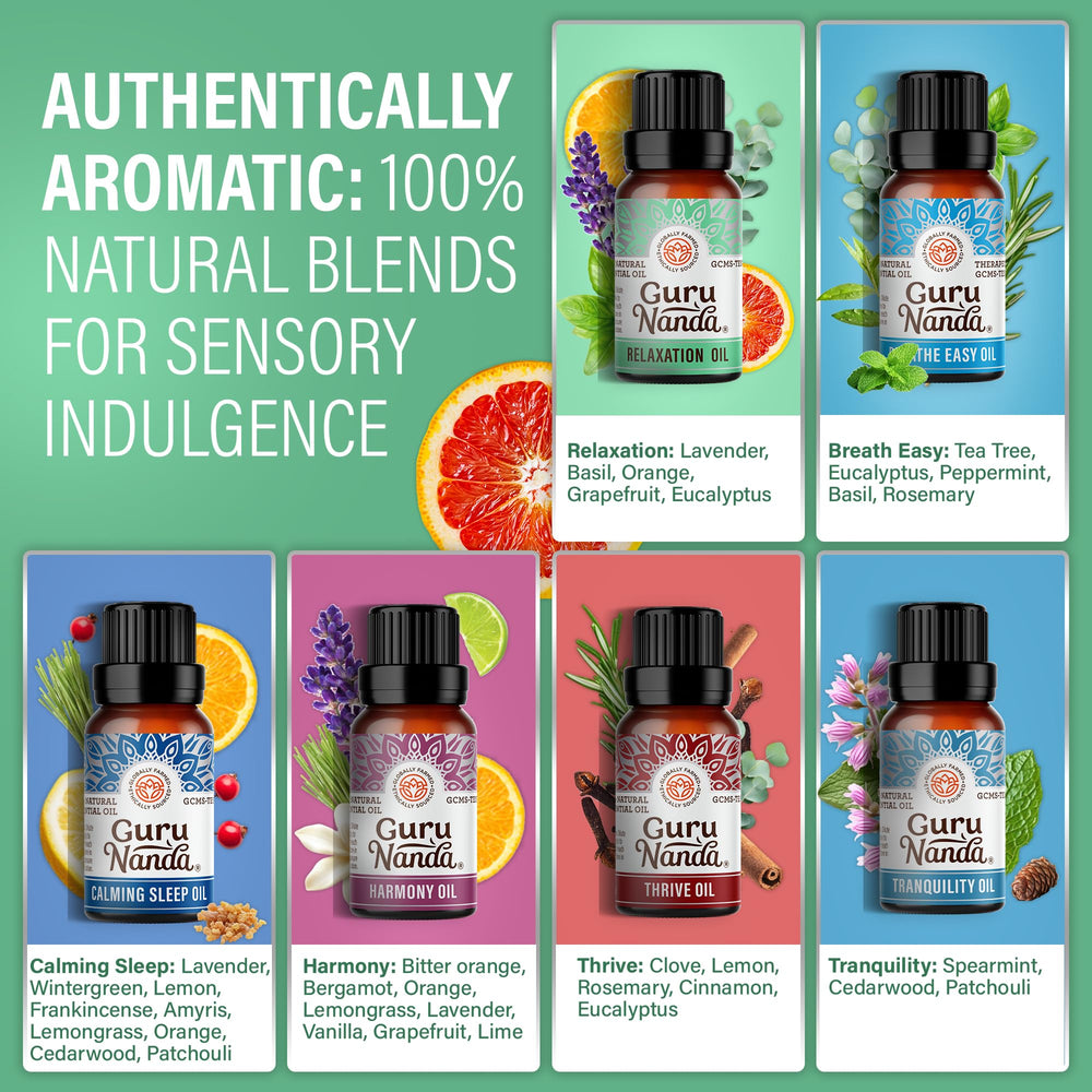 GuruNanda Harmony bottle therapy for a peaceful room ambiance.