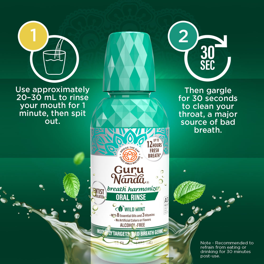 GuruNanda mint aroma diffusion evokes a refreshing oral sensation.