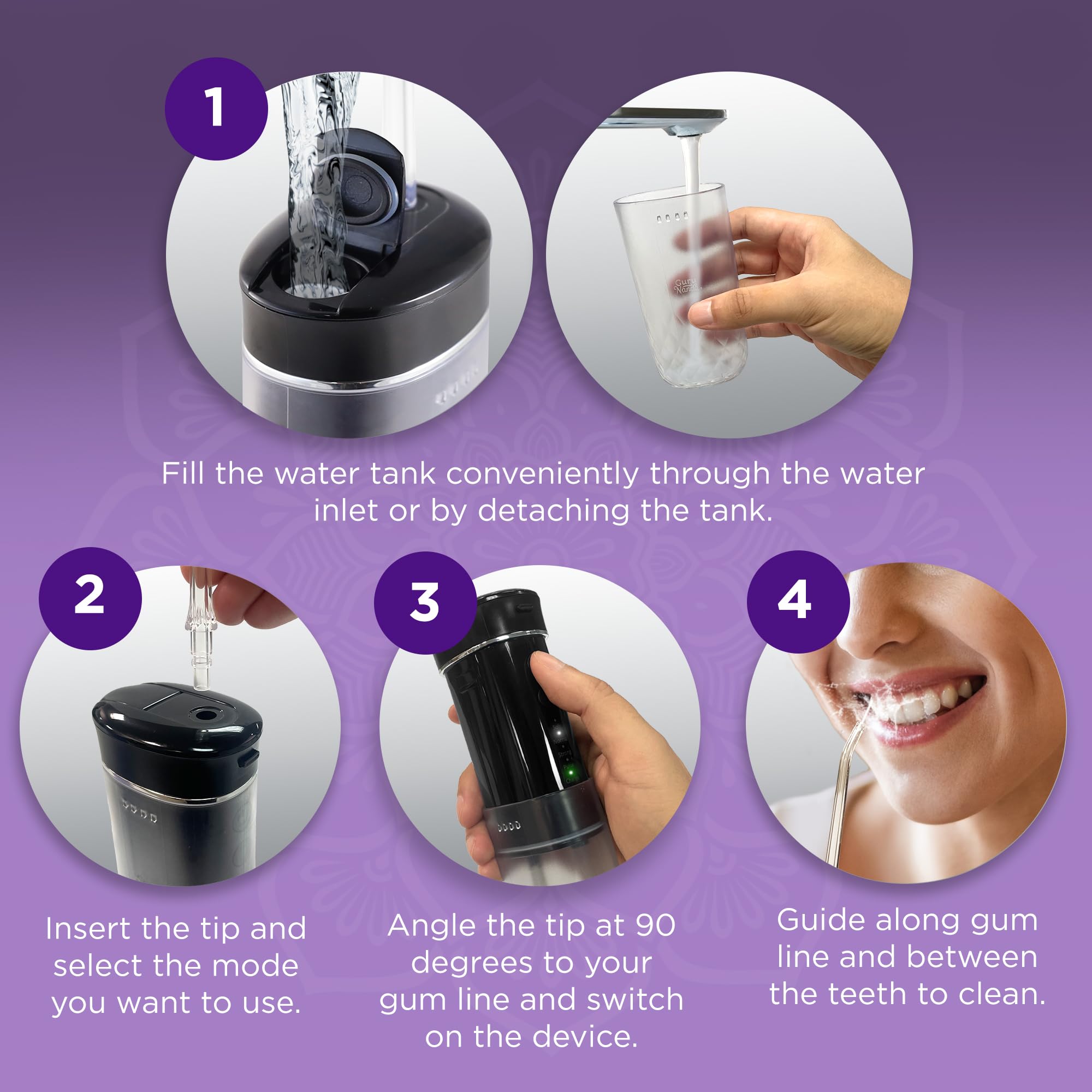 GuruNanda secure tip storage keeps extra tips organized.