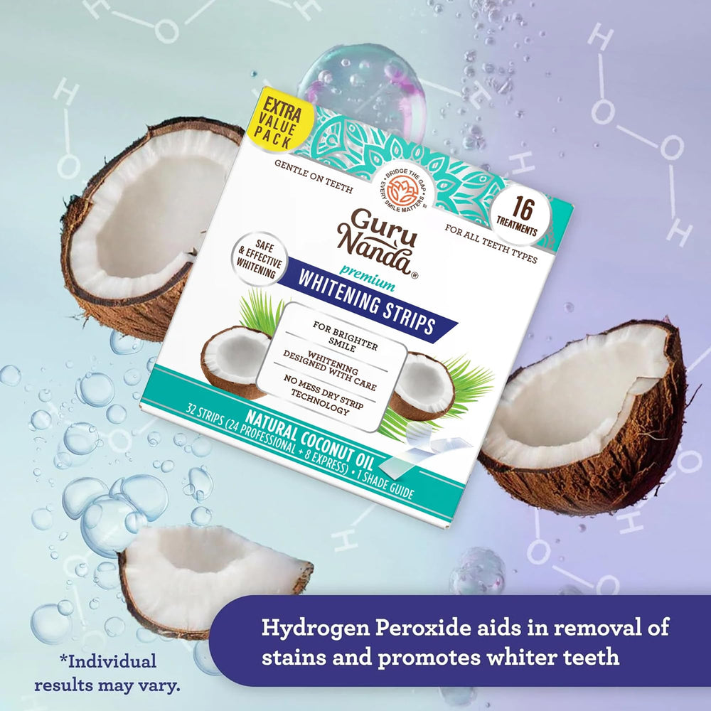 GuruNanda strips provide up to 60 minutes of secure adhesion for whitening.