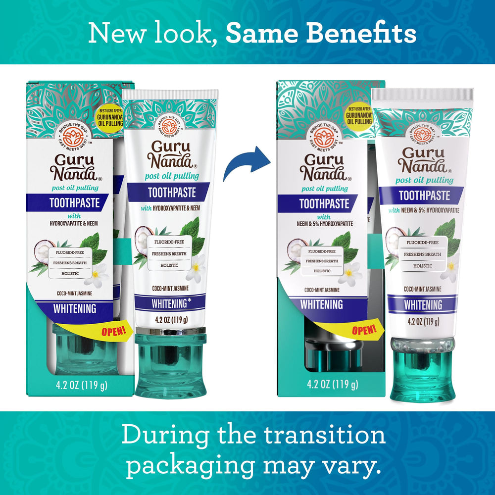 GuruNanda toothbrushes included for a complete daily brushing routine.