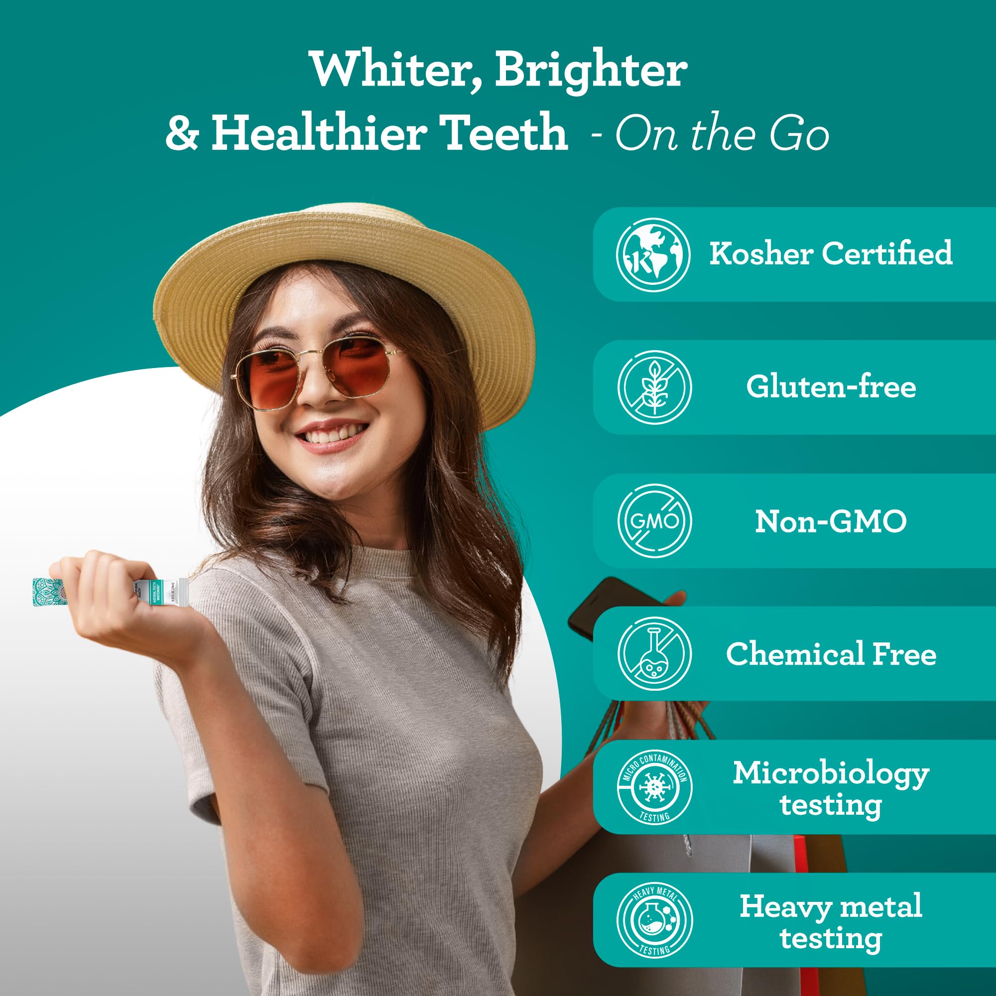 Alcohol-free and fluoride-free GuruNanda sachets for gentle routine