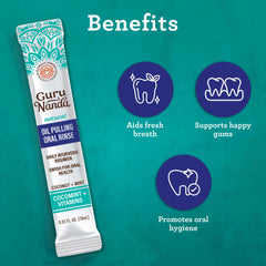GuruNanda travel sachet includes a tongue scraper for complete care