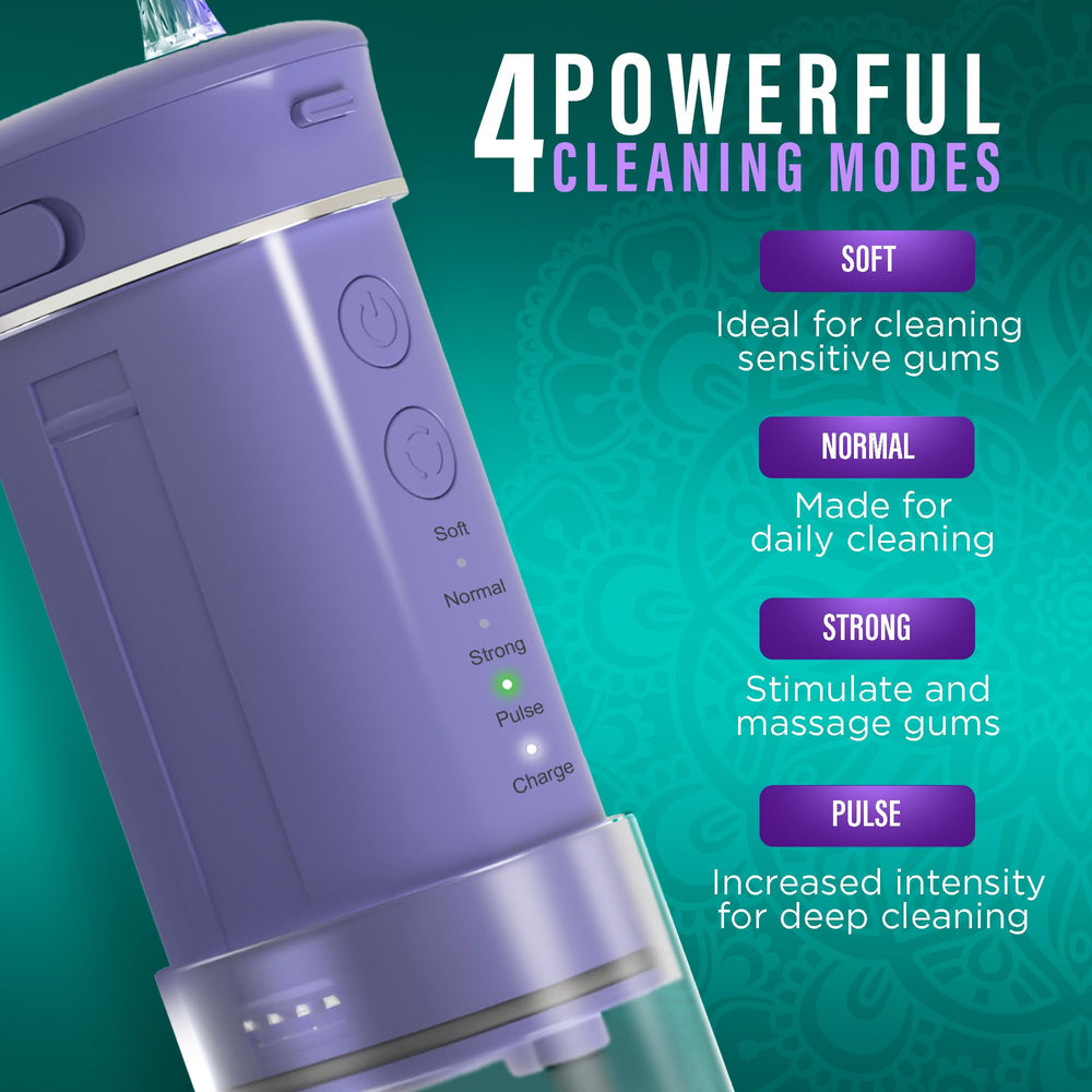GuruNanda flosser with four modes for customizable cleaning