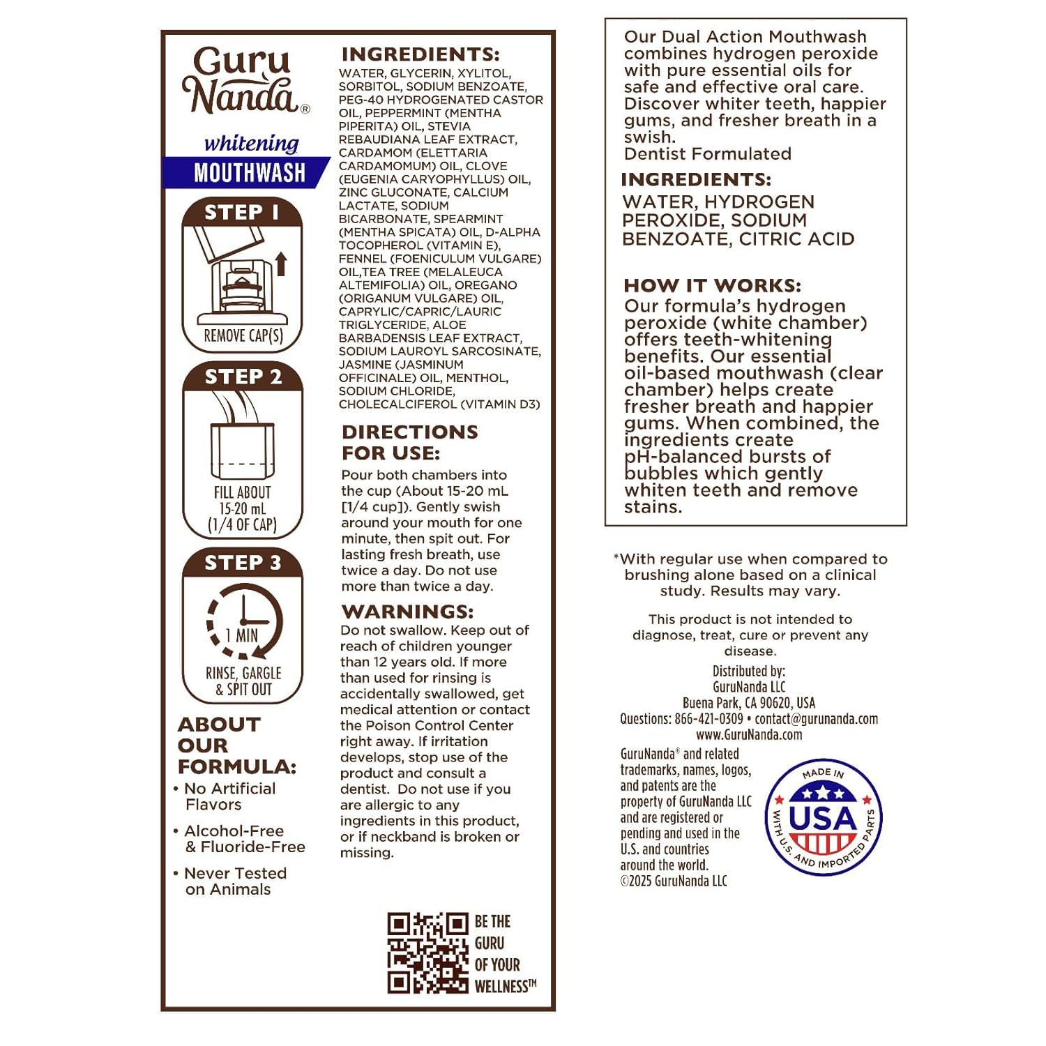 GuruNanda wild mint aroma for refreshing breath after rinse
