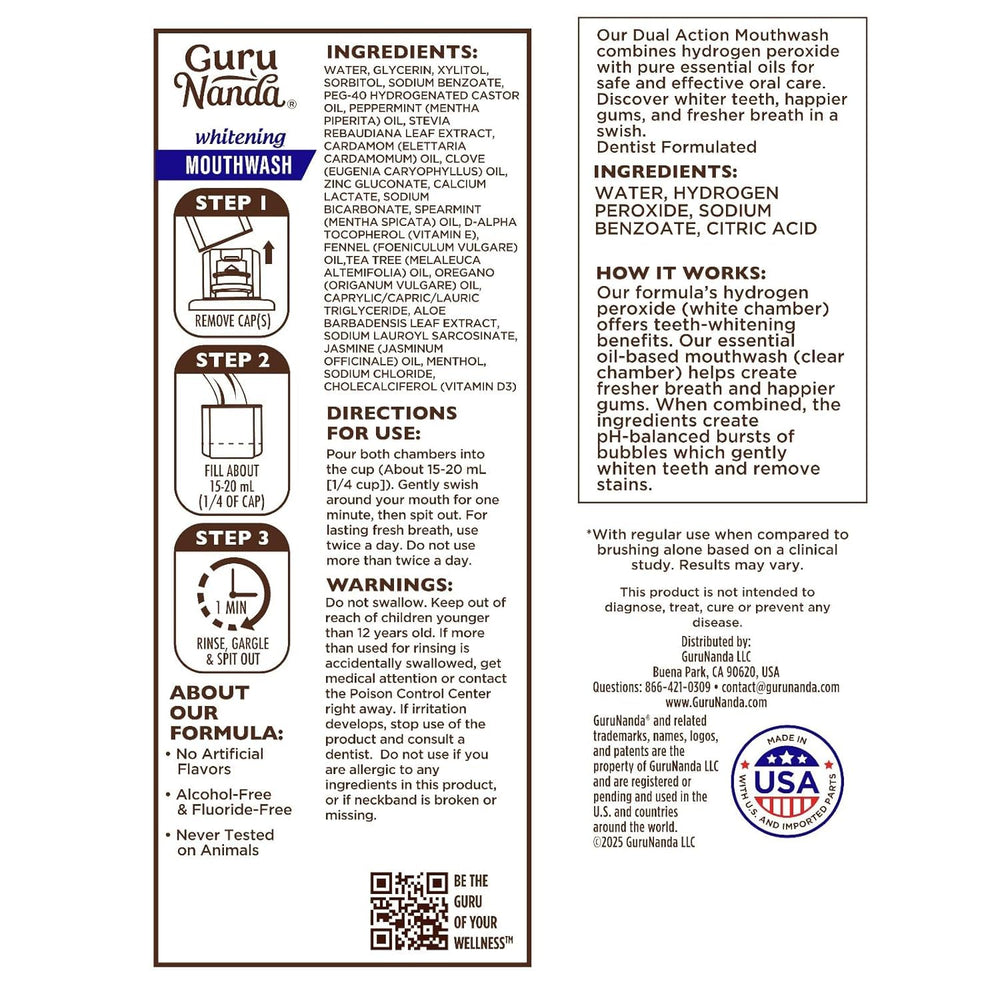 GuruNanda wild mint aroma for refreshing breath after rinse