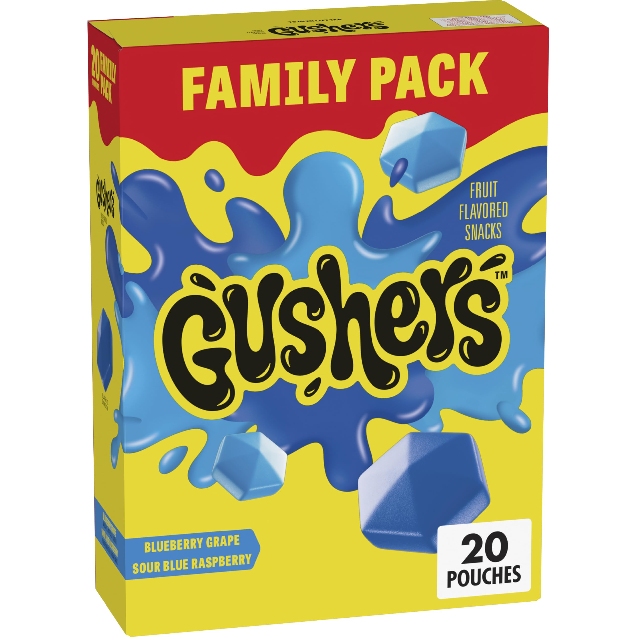 Gushers Blueberry Grape juicy center pouch for on-the-go snacking