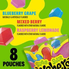Gushers gummy snack closeup shows colorful texture and chewy bite