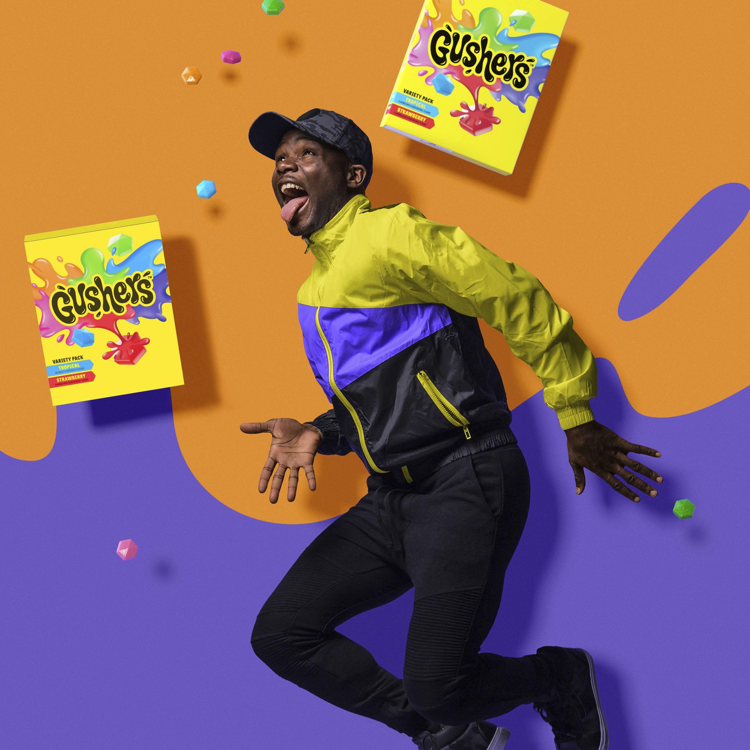 Gushers lunchbox idea with dual flavor pouches.