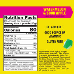 Close-up of a Gushers pouch showing the juicy liquid center.