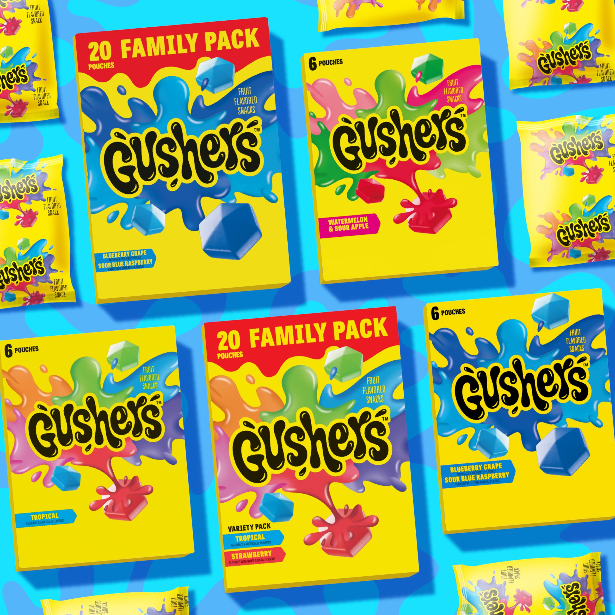 Two pouches held in hand for on-the-go snacking.
