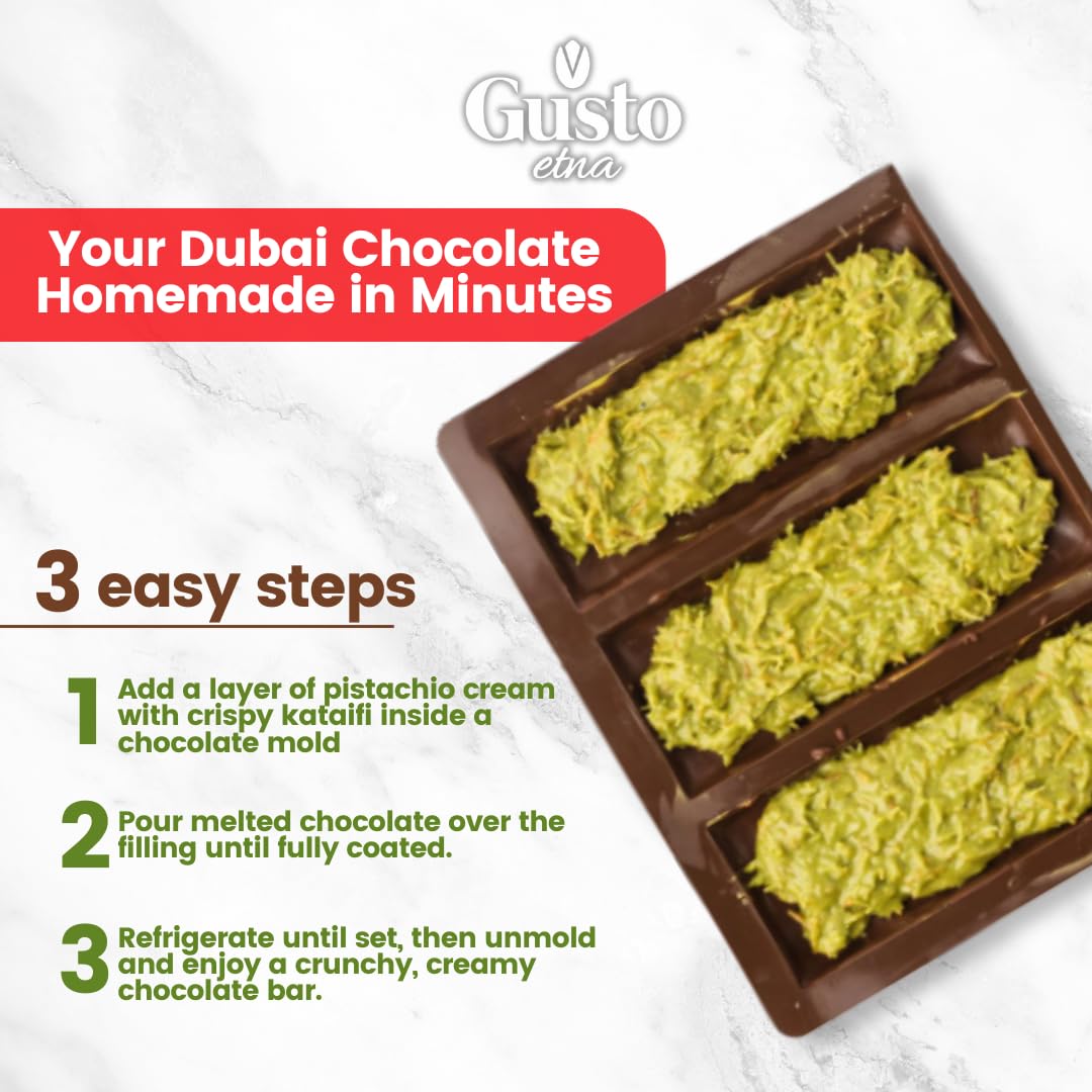 GUSTO ETNA 1kg bulk pistachio filling for bakers and dessert creators.