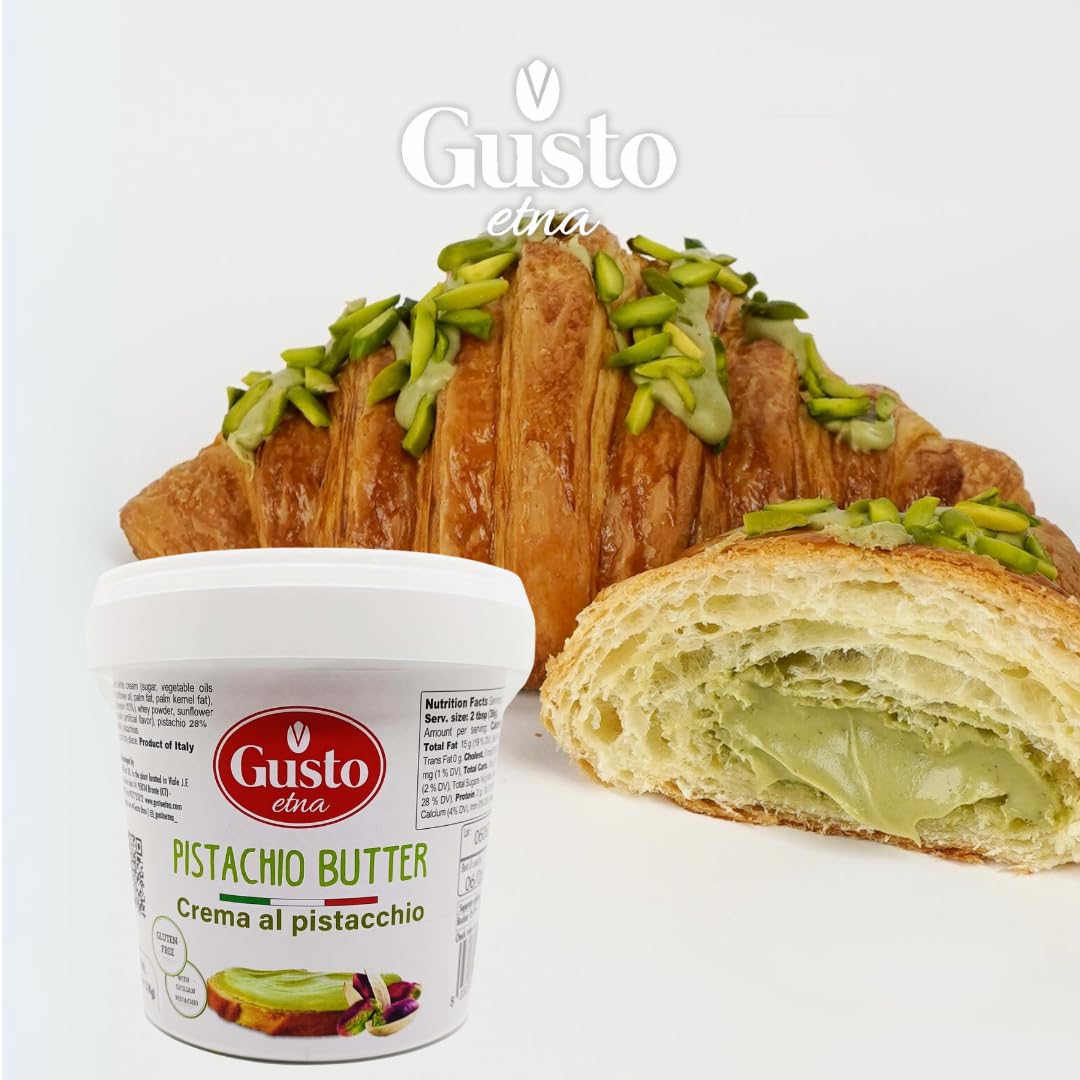 Knafeh pistachio filling idea featuring Gusto Etna cream