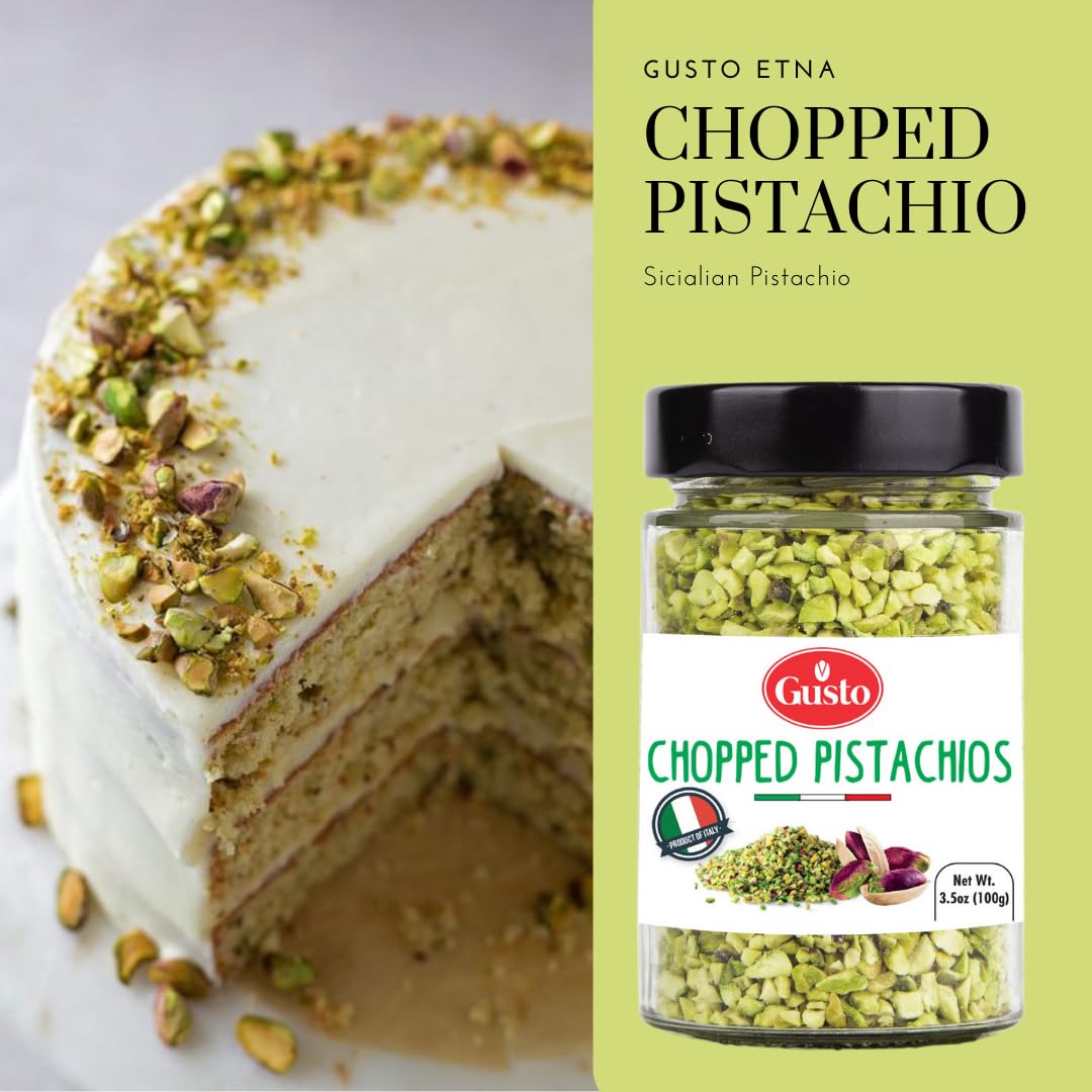 GUSTO ETNA pistachios pizza pasta topping adds crunchy nuttiness.