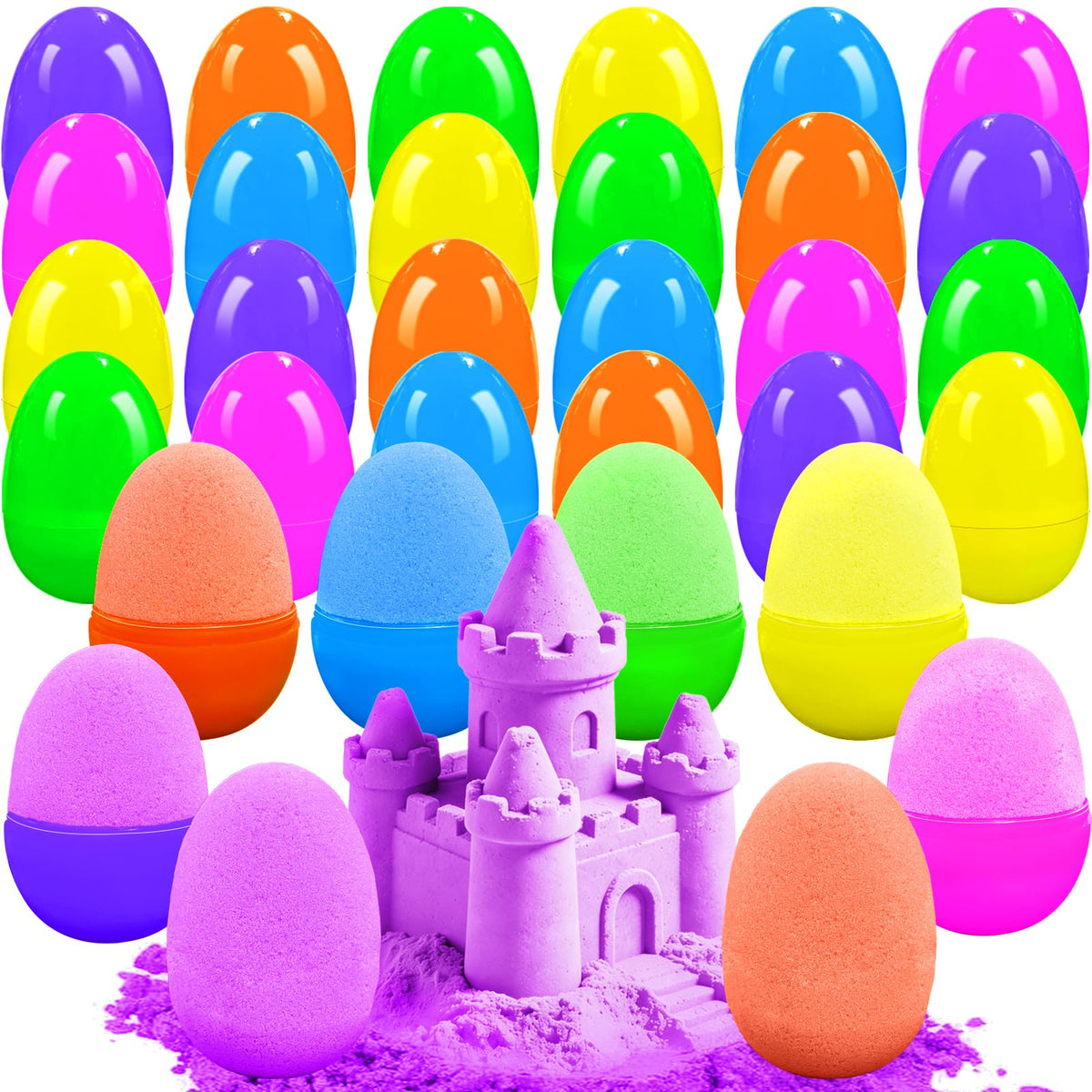 Guuozzli 24-pack prefilled Easter eggs ready for hunts