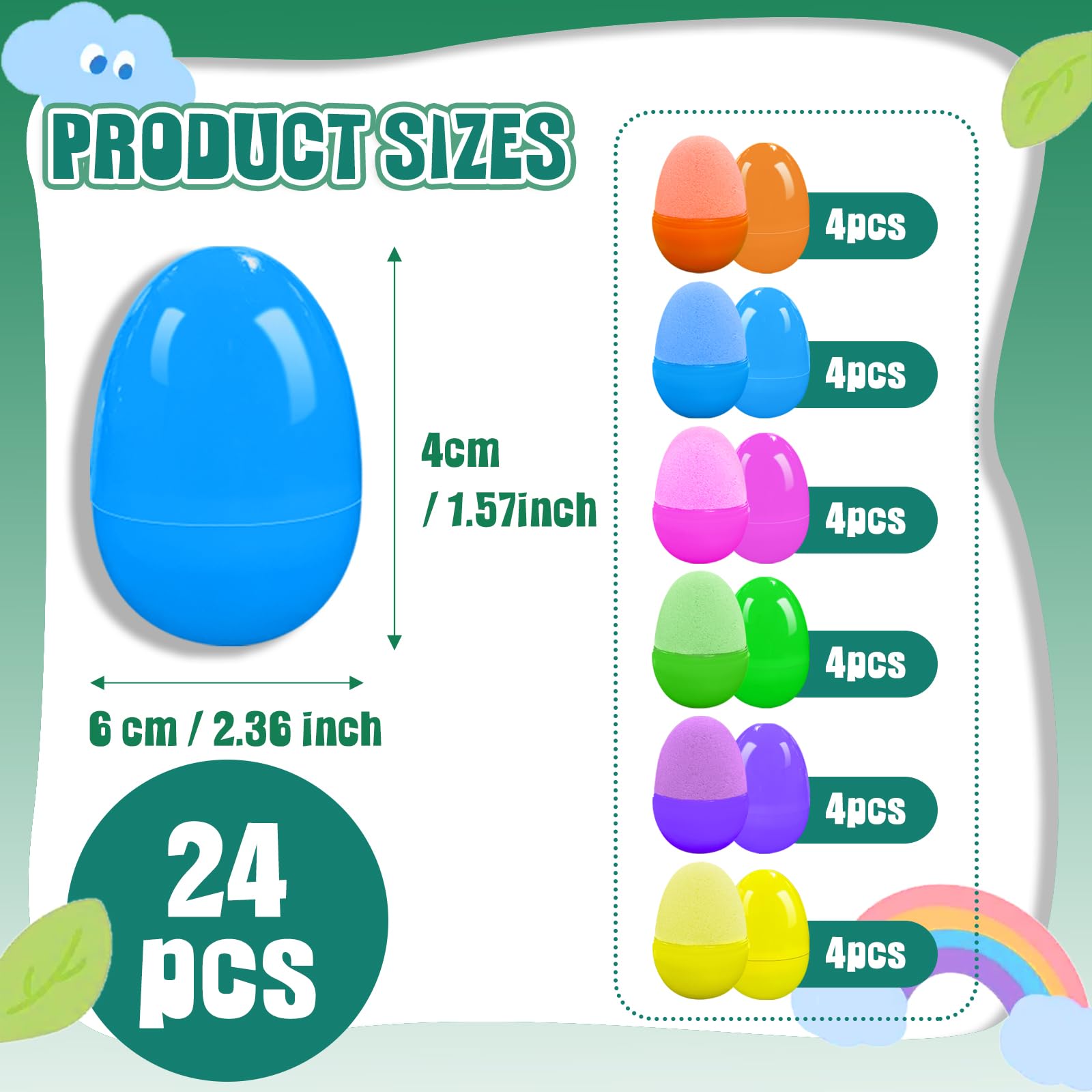 Guuozzli Easter egg hunt props with vibrant sand colors