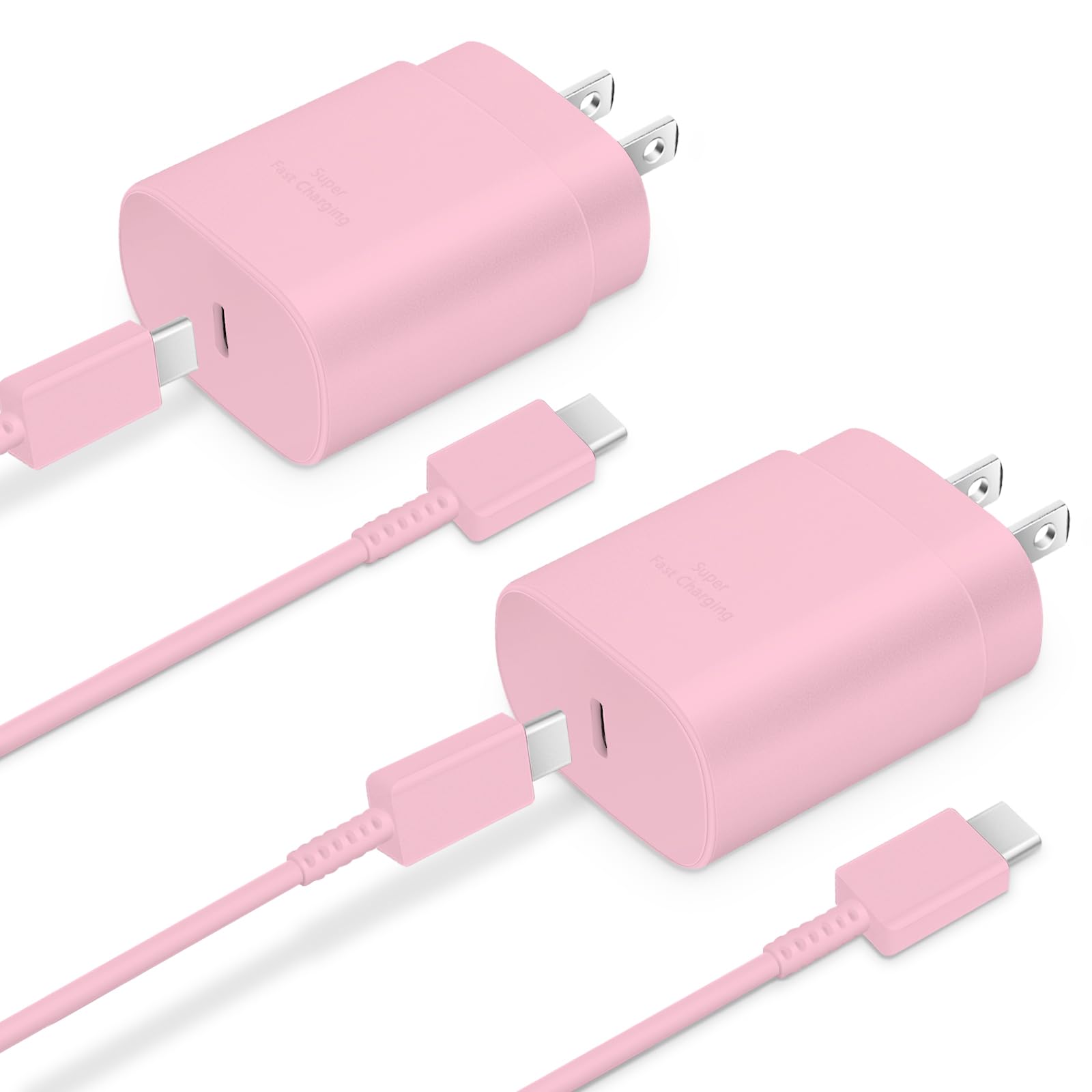 GUUSMART 25W Type-C fast charger front view in pink.