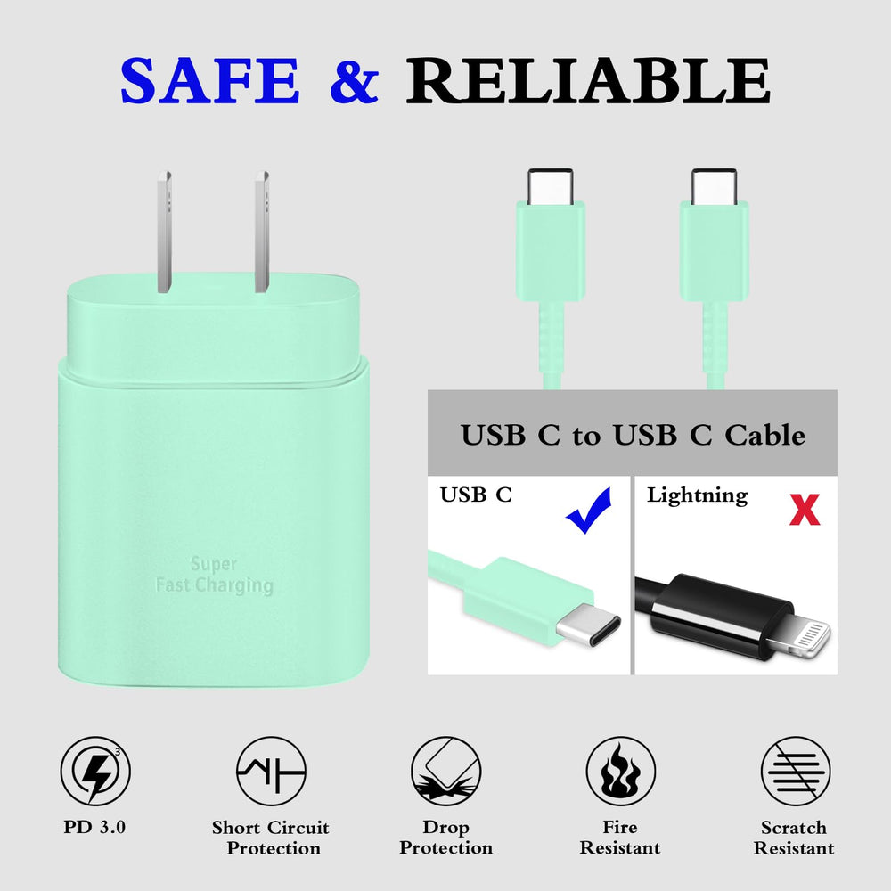 6ft USB-C to USB-C cable in use with GUUSMART charger