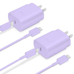 GUUSMART Type-C 25W charger 2-pack for fast charging at home or on the go.