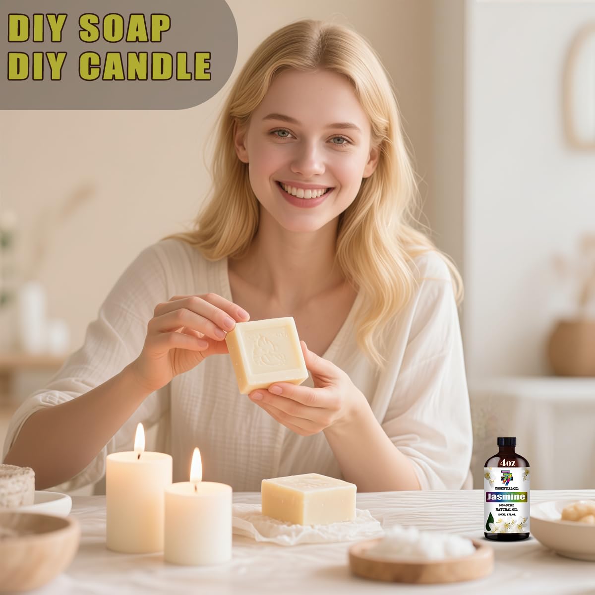 GV77ZF Jasmine fragrance oil for soap making and fragrance development.