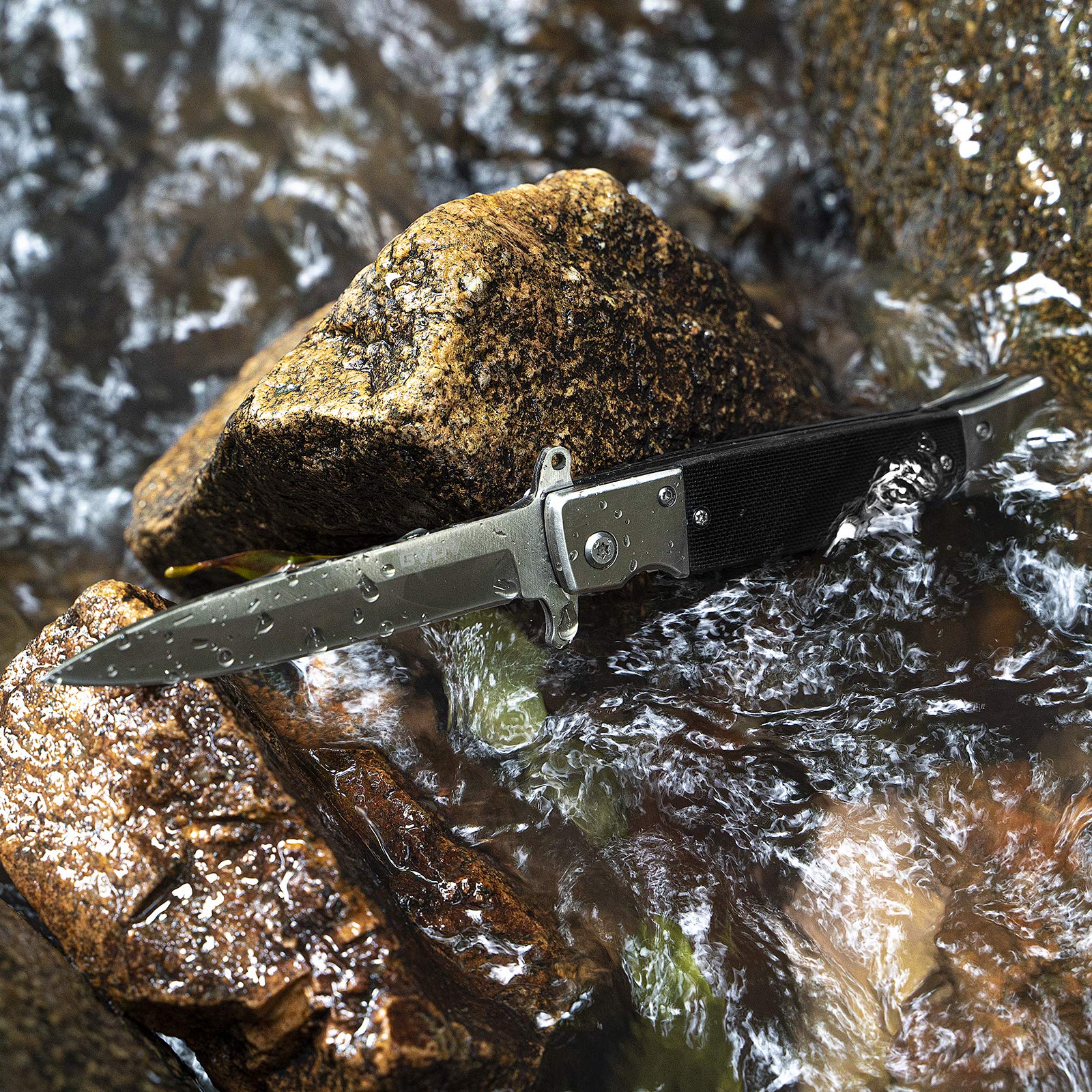 GVDV knife belt clip enables easy attachment to gear
