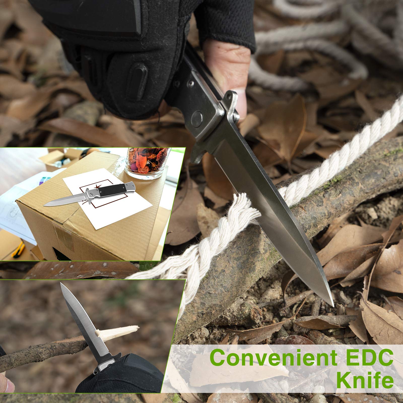 GVDV knife with G10 handle for secure grip