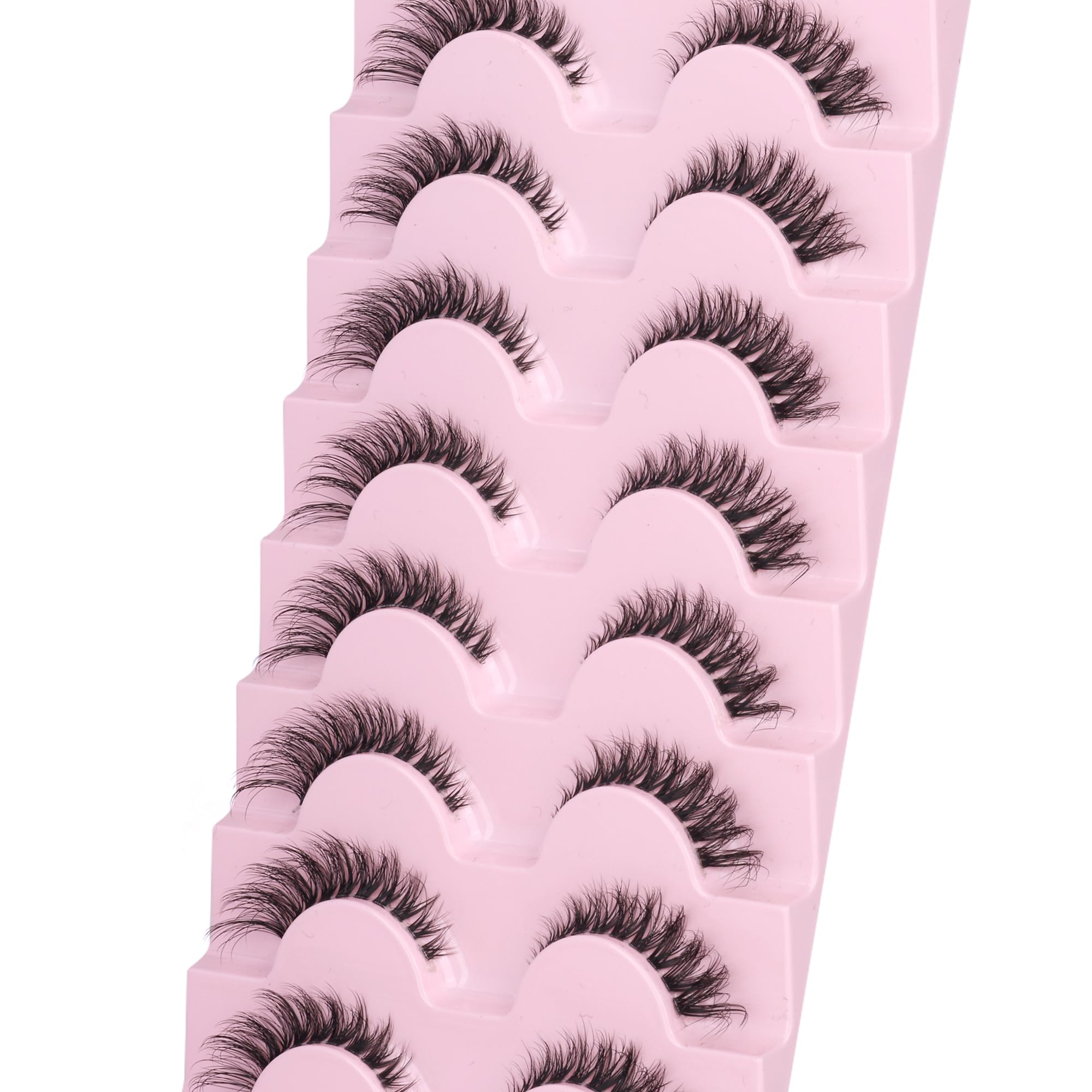 GVEFETIEE vegan synthetic fiber lashes free from animal hair.