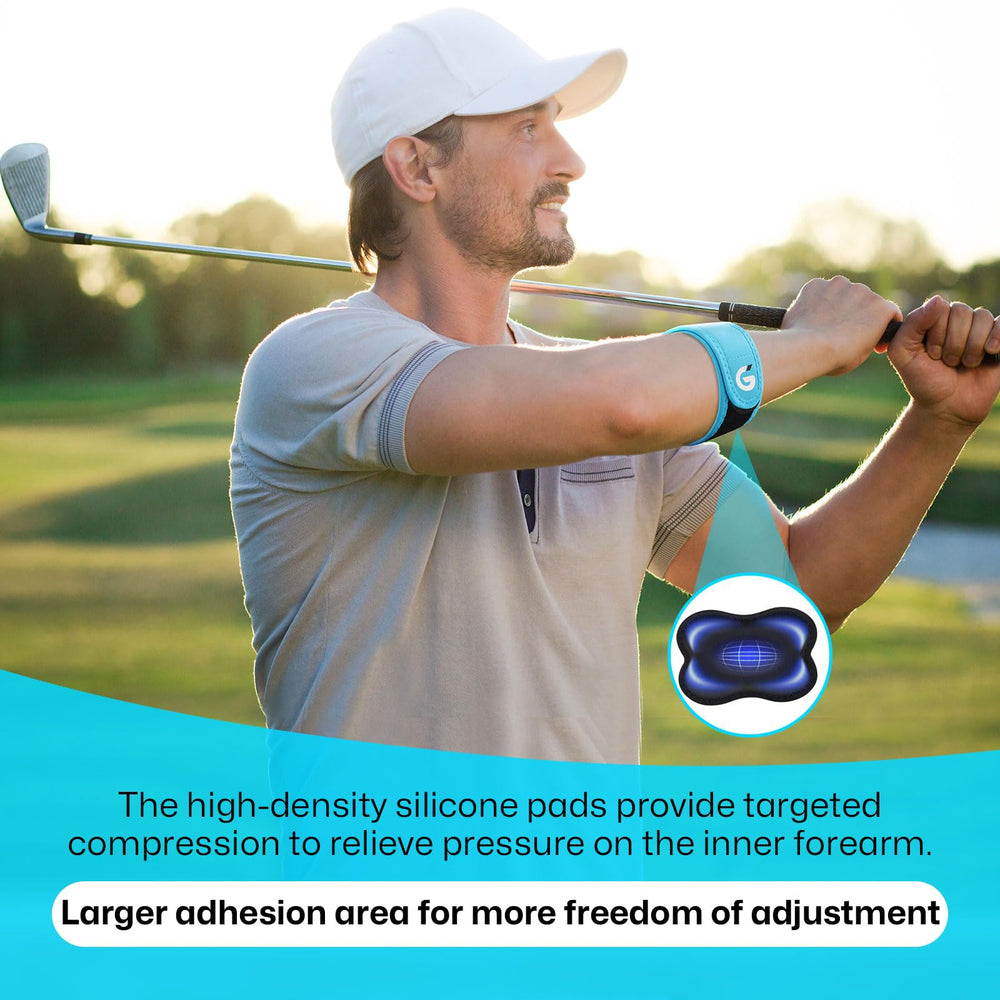 Gviipk elbow brace five point silicone pads deliver precise elbow massage.