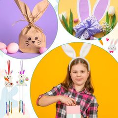 GWAHSA Easter Bunny Wind Chime Kit: twelve colored pens for vibrant painting sessions
