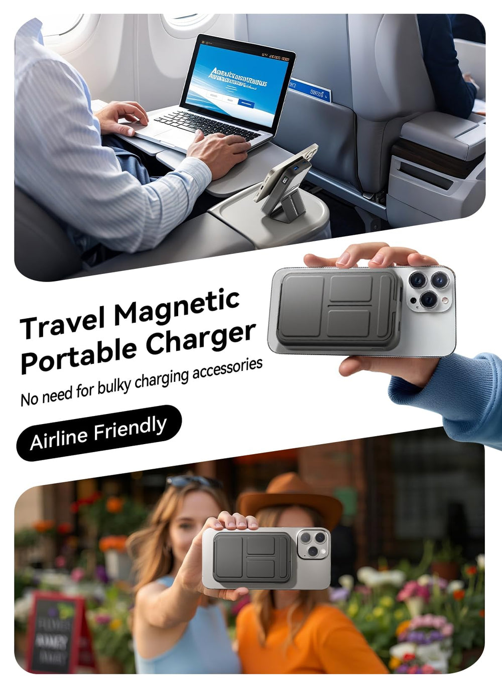 Gxorul travel-friendly charging solution for flights and daily use