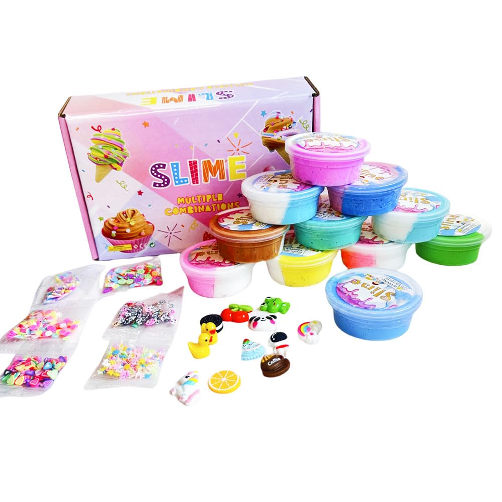 GXYSLM Butter Slime Kit 11-pack offering a rich tactile experience for sensory play.